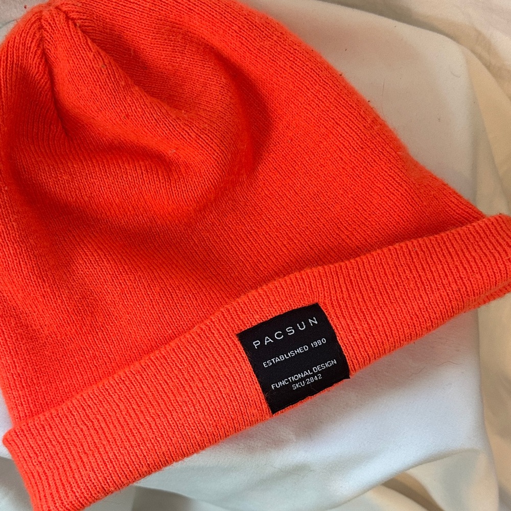 PacSun Bold Orange Knit Beanie
